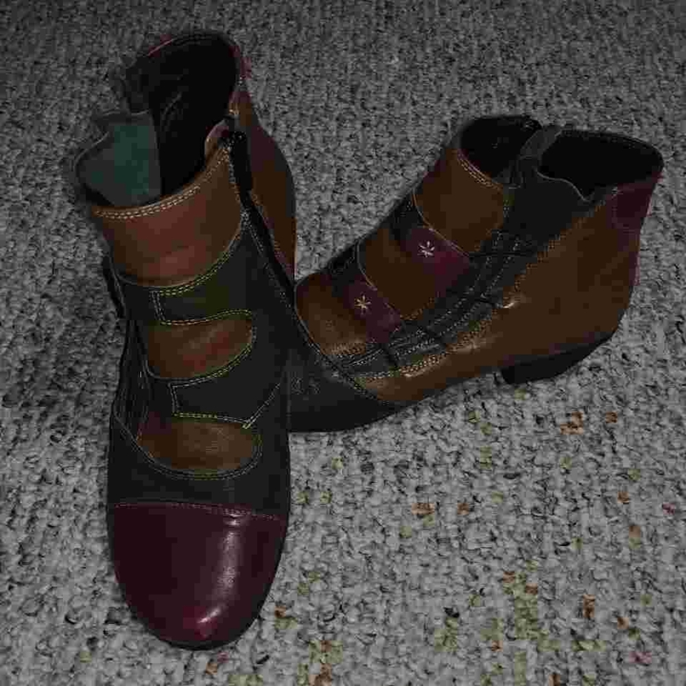 Fidji colorfull leather booties